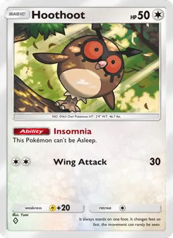 Pokémon-Karte Hoothoot 140/161