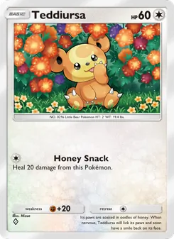 Pokémon-Karte Teddiursa 145/161