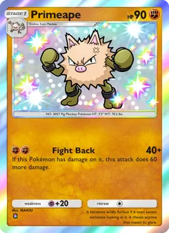 Pokémon-Karte Primeape 222/161