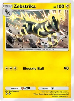 Pokémon-Karte Zebstrika 091/226