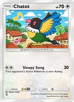 Pokémon-Karte Chatot 198/226