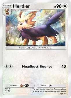 Pokémon-Karte Herdier 202/226