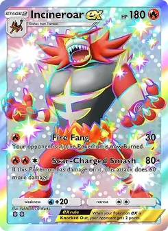Pokémon-Karte Incineroar ex 318/226