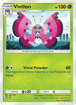 Pokémon-Karte Vivillon 013/155