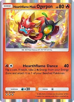 Pokémon-Karte Hearthflame Mask Ogerpon 027/155