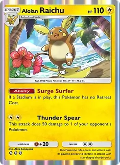 Pokémon-Karte Alolan Raichu 050/155