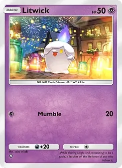 Pokémon-Karte Litwick 067/155