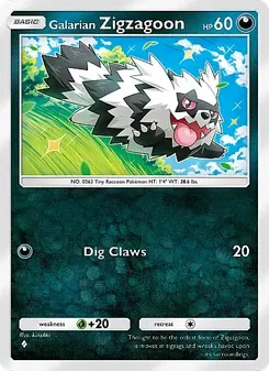 Pokémon-Karte Galarian Zigzagoon 098/155