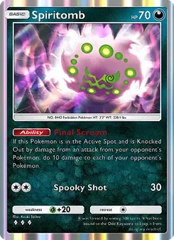 Pokémon-Karte Spiritomb 103/155