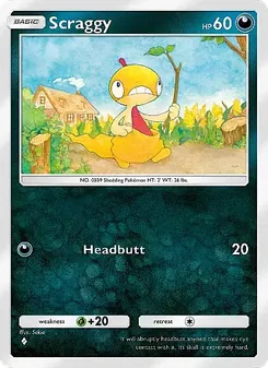 Pokémon-Karte Scraggy 106/155