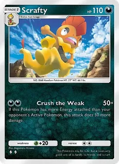 Pokémon-Karte Scrafty 107/155