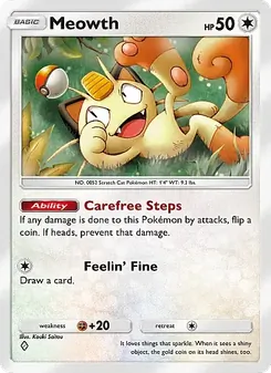 Pokémon-Karte Meowth 124/155