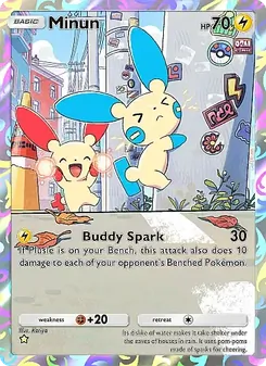 Pokémon-Karte Minun 165/155