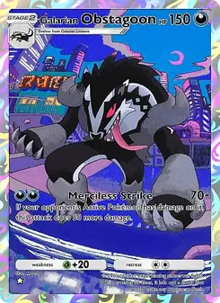 Pokémon-Karte Galarian Obstagoon 176/155