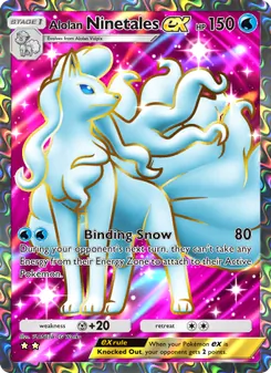 Pokémon-Karte Alolan Ninetales ex 182/155