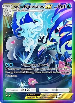 Pokémon-Karte Alolan Ninetales ex 196/155