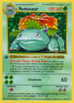 Pokémon-Karte Venusaur 015/102
