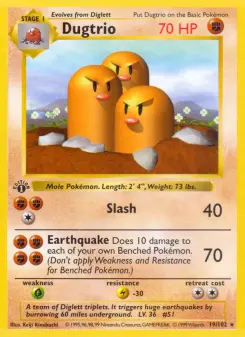 Pokémon-Karte Dugtrio 019/102