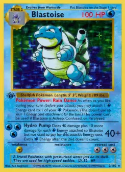 Pokémon-Karte Blastoise 002/102