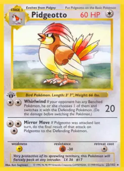 Pokémon-Karte Pidgeotto 022/102