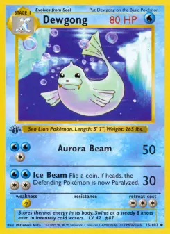 Pokémon-Karte Dewgong 025/102