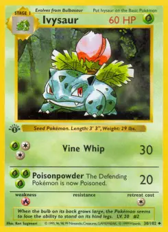 Pokémon-Karte Ivysaur 030/102