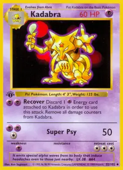 Pokémon-Karte Kadabra 032/102