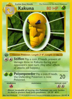 Pokémon-Karte Kakuna 033/102