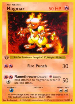 Pokémon-Karte Magmar 036/102