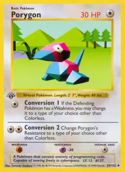 Pokémon-Karte Porygon 039/102