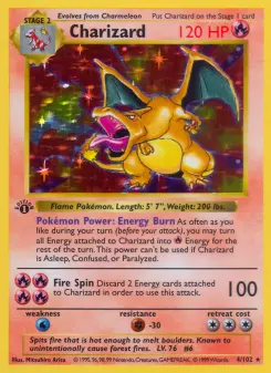 Pokémon-Karte Charizard 004/102