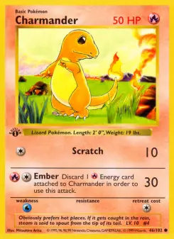 Pokémon-Karte Charmander 046/102