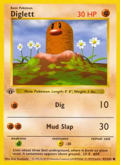 Pokémon-Karte Diglett 047/102