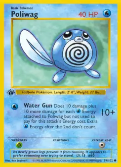 Pokémon-Karte Poliwag 059/102