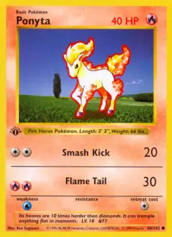 Pokémon-Karte Ponyta 060/102