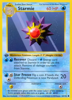 Pokémon-Karte Starmie 064/102