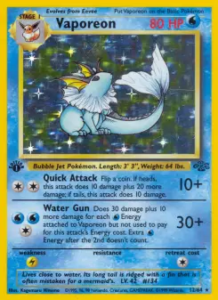 Pokémon-Karte Vaporeon 012/064