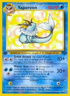 Pokémon-Karte Vaporeon 028/064