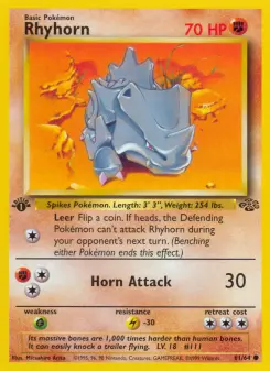 Pokémon-Karte Rhyhorn 061/064