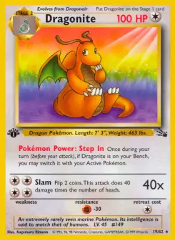 Pokémon-Karte Dragonite 019/062