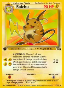 Pokémon-Karte Raichu 029/062
