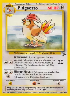 Pokémon-Karte Pidgeotto 028/130
