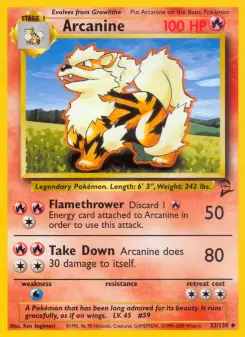 Pokémon-Karte Arcanine 033/130