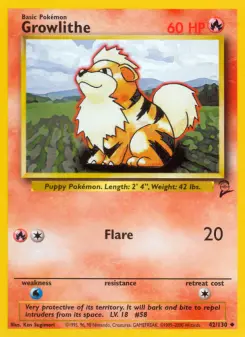 Pokémon-Karte Growlithe 042/130