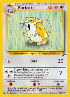 Pokémon-Karte Raticate 058/130