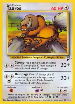 Pokémon-Karte Tauros 062/130