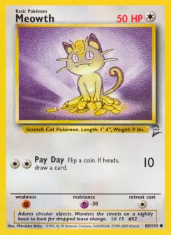 Pokémon-Karte Meowth 080/130