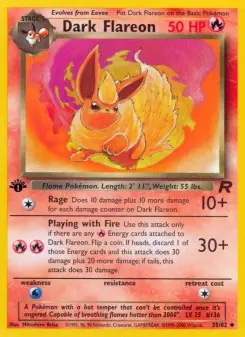 Pokémon-Karte Dark Flareon 035/082