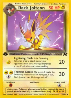 Pokémon-Karte Dark Jolteon 038/082