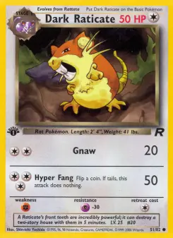 Pokémon-Karte Dark Raticate 051/082